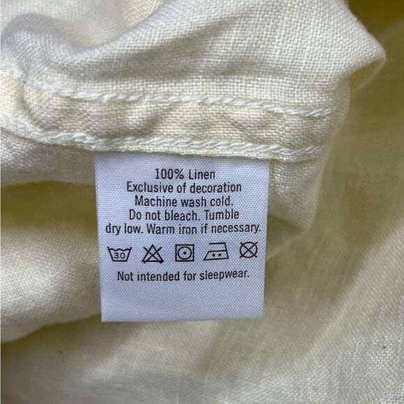 Janie and Jack yellow linen button down sz 5 - Picture 3 of 4
